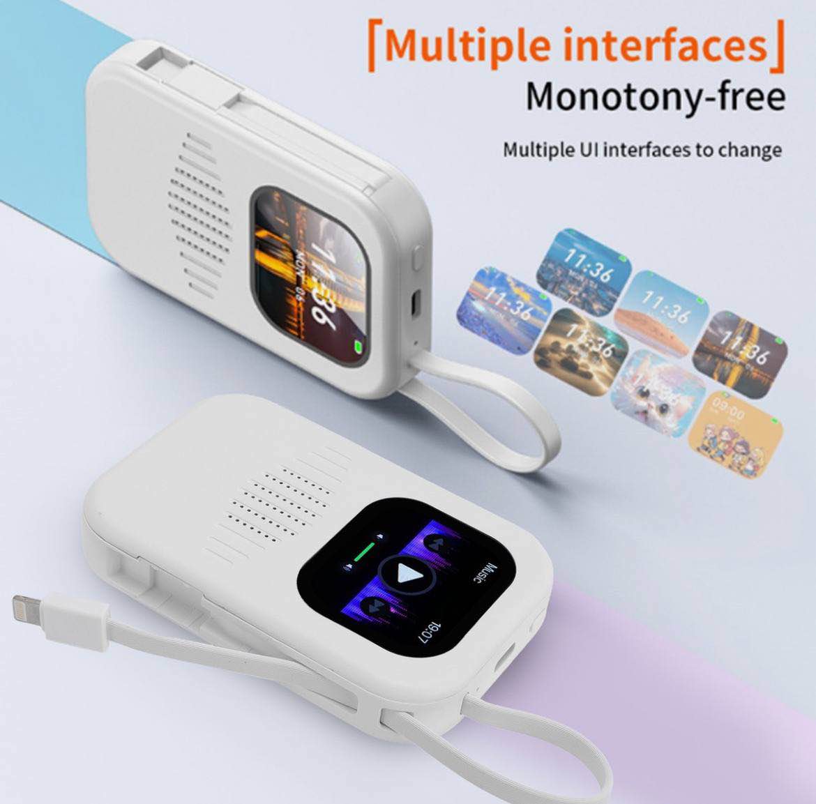 W18 Smart Powerbank – Watch, 8000mAh Battery, Bluetooth Calling,Wallpaper